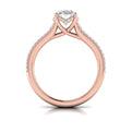 14kt Rose Gold Oval Diamond Hidden Halo Ring