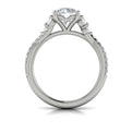 14K White Gold Botanical Diamond Engagement Ring