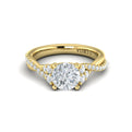 14kt Yellow Gold Botanical Diamond Engagement Ring