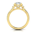 14kt Yellow Gold Botanical Diamond Engagement Ring