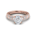 14kt Rose Gold Oval Diamond Engagement Ring