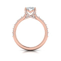 14kt Rose Gold Oval Diamond Engagement Ring