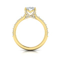 14kt Yellow Gold Oval & Emerald Cut Diamond Ring