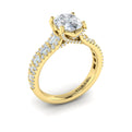 14kt Yellow Gold Oval & Emerald Cut Diamond Ring