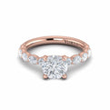 14kt Rose Gold Round Diamond Womens Engagement Ring