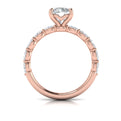 14kt Rose Gold Round Diamond Womens Engagement Ring