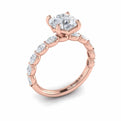 14kt Rose Gold Round Diamond Womens Engagement Ring