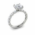 14K White Gold Round Diamond Classic Engagement Ring