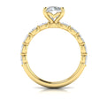 14kt Yellow Gold Round Diamond Womens Engagement Ring