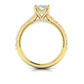 14kt Yellow Gold Oval Diamond Vintage Bridal Ring