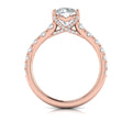 14kt Rose Gold Round Diamond Aspire Engagement Ring