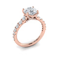 14kt Rose Gold Round Diamond Aspire Engagement Ring
