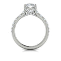 14K White Gold Round Diamond Aspire Engagement Ring