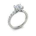 14K White Gold Round Diamond Aspire Engagement Ring