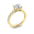 18kt Yellow Gold Round Diamond Aspire Engagement Ring