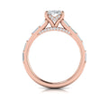 14kt Rose Gold Oval Diamond Hidden Halo Engagement Ring