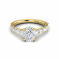 14kt Yellow Gold Oval Diamond Hidden Halo Engagement Ring