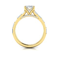 14kt Yellow Gold Oval Diamond Hidden Halo Engagement Ring