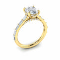 14kt Yellow Gold Oval Diamond Hidden Halo Engagement Ring