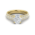 14kt Yellow Gold Oval Diamond Cathedral Engagement Ring