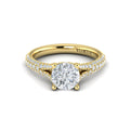 18kt Yellow Gold Diamond Cathedral Split Shank Ring