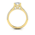 18kt Yellow Gold Diamond Cathedral Split Shank Ring