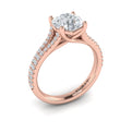 18kt Rose Gold Cathedral Split Shank Diamond Ring