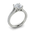 14K White Gold Cathedral Split Shank Diamond Ring