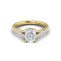 14kt Yellow Gold Oval Diamond Split Shank Engagement Ring