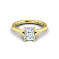 18kt Yellow Gold Emerald Cut Solitaire Engagement Ring