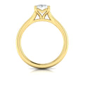 18kt Yellow Gold Emerald Cut Solitaire Engagement Ring