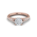 14kt Rose Gold Diamond Split Shank Engagement Ring