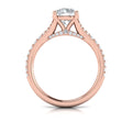 14kt Rose Gold Diamond Split Shank Engagement Ring