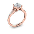 14kt Rose Gold Diamond Split Shank Engagement Ring