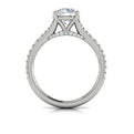 14K White Gold Diamond Split Shank Engagement Ring