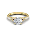 14kt Yellow Gold Diamond Split Shank Engagement Ring