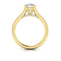 14kt Yellow Gold Diamond Split Shank Engagement Ring