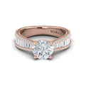 14kt Rose Gold Round Diamond Symphony Engagement Ring