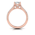 14kt Rose Gold Round Diamond Symphony Engagement Ring