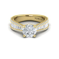14kt Yellow Gold Round Diamond Symphony Engagement Ring