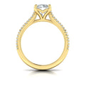 14kt Yellow Gold Round Diamond Symphony Engagement Ring