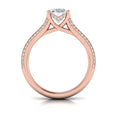 14kt Rose Gold Oval Diamond Vintage Engagement Ring