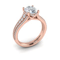 14kt Rose Gold Oval Diamond Vintage Engagement Ring