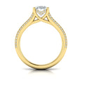 14kt Yellow Gold Oval Hidden Halo Diamond Ring