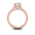 14kt Rose Gold Diamond Multi-Row Engagement Ring