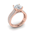 14kt Rose Gold Diamond Multi-Row Engagement Ring