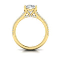 14kt Yellow Gold Diamond Multi-Row Womens Engagement Ring