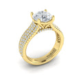 14kt Yellow Gold Diamond Multi-Row Womens Engagement Ring
