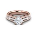 14kt Rose Gold Round Diamond Womens Engagement Ring