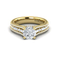 14kt Yellow Gold Round Diamond Womens Engagement Ring